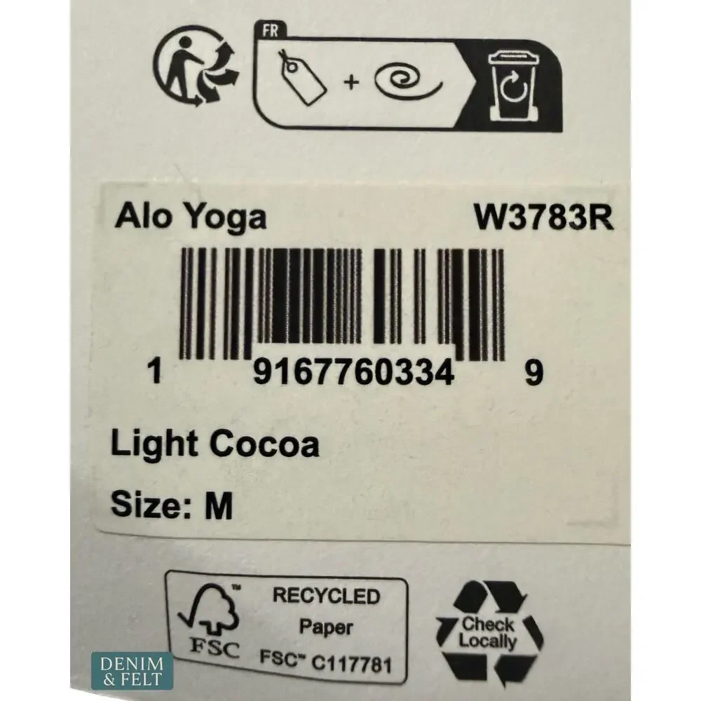 NEW Alo Yoga Cable Knit Winter Bliss Hoodie Light Cocoa Cozy Luxe Cropped Soft M